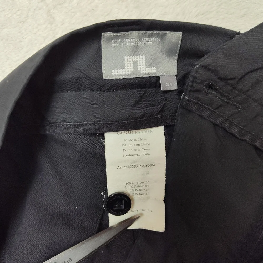 J.Lindeberg‎ Shorts Mens 31 Black 10.5